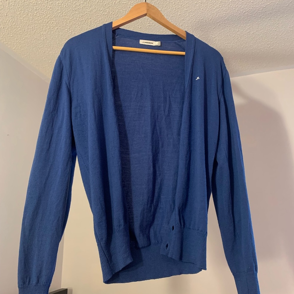 J.Lindeberg Merino Wool Cardigan (Small)